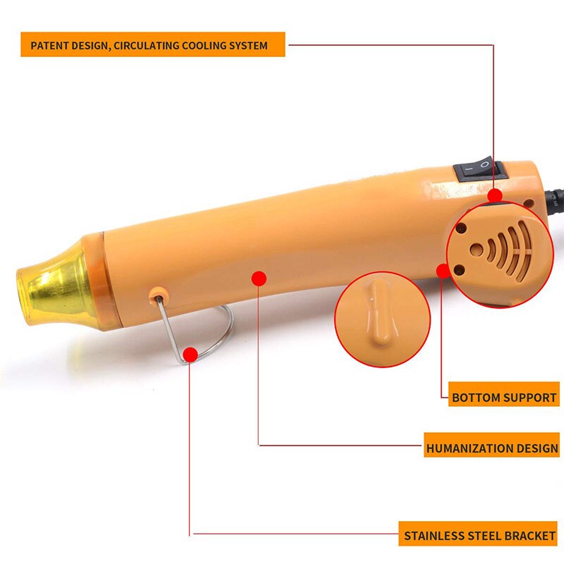 Mini Air Thermostat Heat Air Blower Thermal Power Tool Soldering Heat Air Tool for Soft Pottery DIY Tool, US Plug