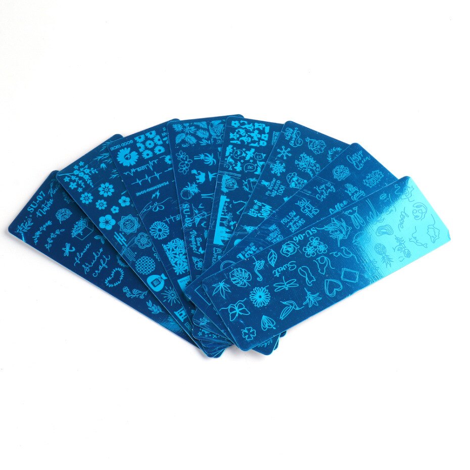 Butterfly Daisy Nail Stamping Plates Abstract People Face Image Stamp Templates French Nail Flower Lines Transfer Stencil KUI2.4