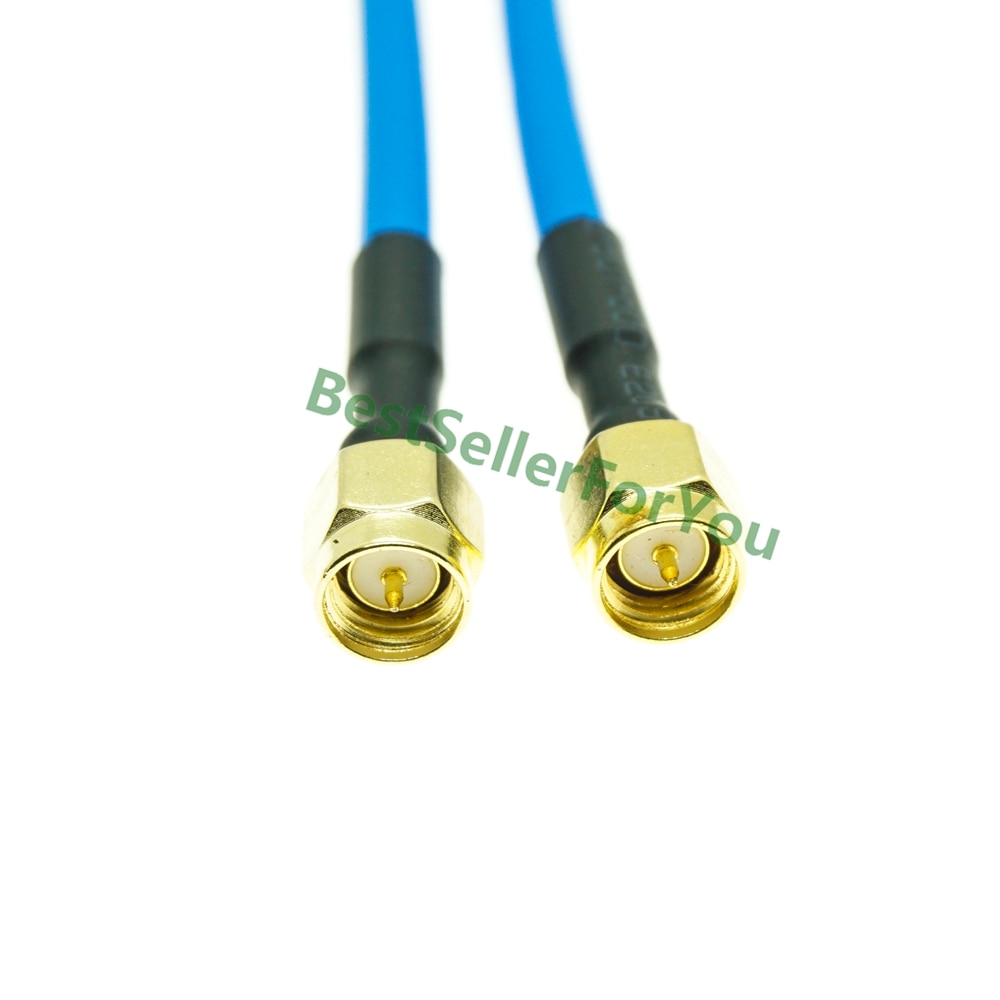 SMA Connector Male To SMA Connector Male Plug Straight RF Coax Pigtail Semi-rigid Cable RG402 Blue