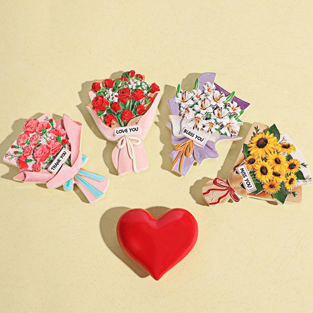 Fridge Sticker 3D Simulation Resin Refrigerator Magnets Sticker for Home