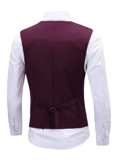 Mens Suits Vests Spring Autumn Male Blazer Waistcoats Clothing Single Breasted Solid Color Chain England Style Man Top Clothes32