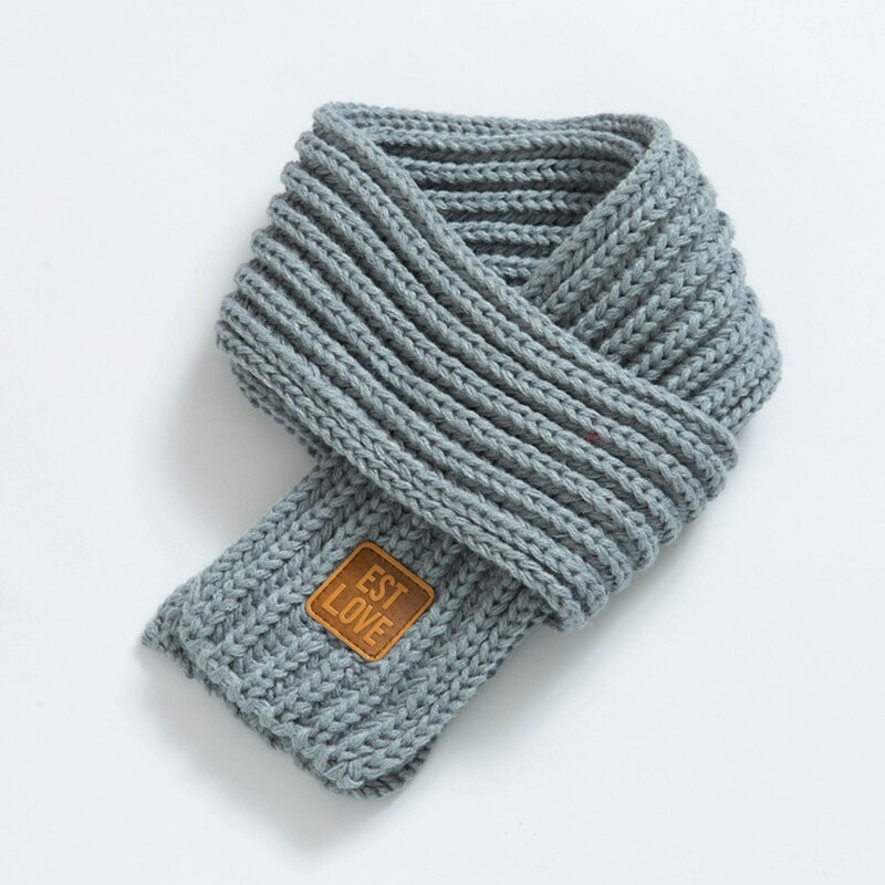 Sciarpa per bambini ragazzi ragazze bambino inverno sciarpa calda donna scialle lavorato a maglia sciarpa collo per bambini tenere al caldo accessori genitore economico: F leggero grigio