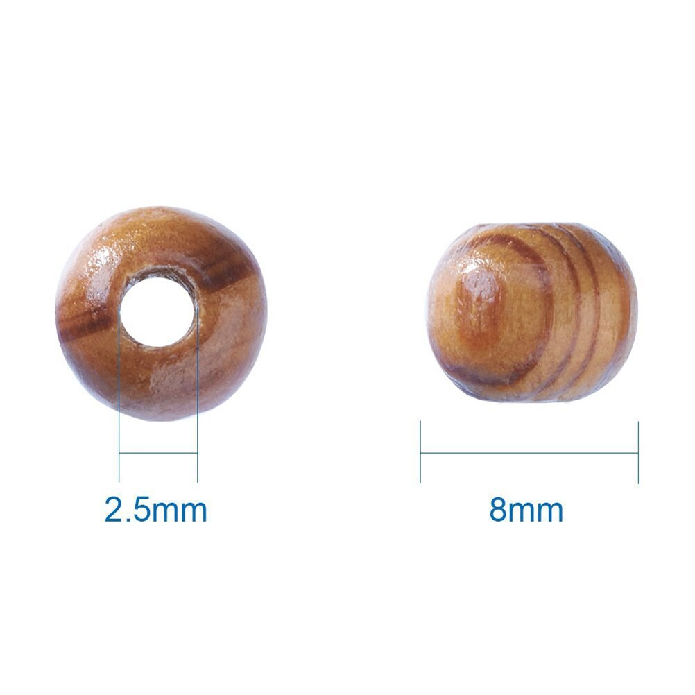 200 stuks 8mm natuurlijk geverfde houten kralen ronde losse houten kralen bulkpartijen bal voor het maken van sieraden knutselen haar diy macramé armband