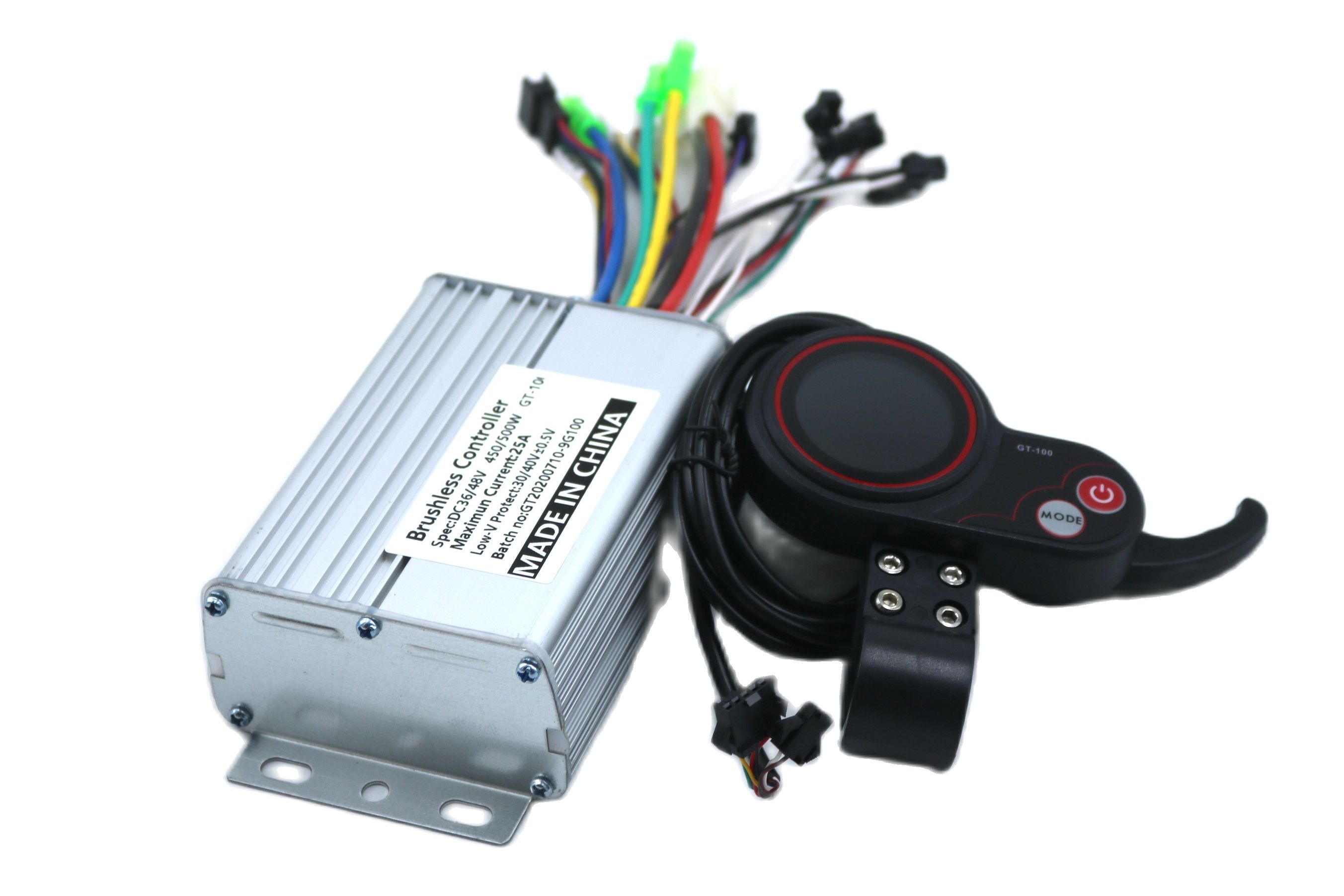GREENTIME 36V/48V/52V/60V 500W 25A BLDC Electric scooter controller E-bike brushless driver and smart LCD Display one set