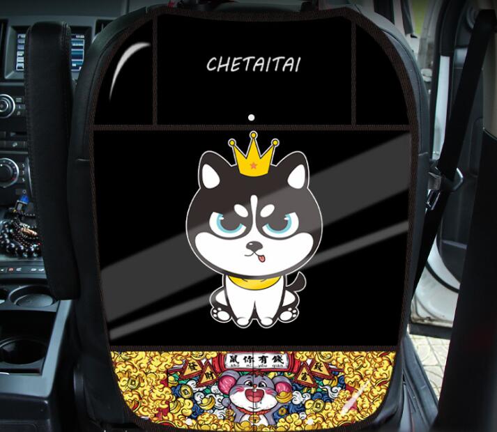 Asiento de coche de dibujos animados para niños, cojín anti-kick, asiento trasero de coche: 4