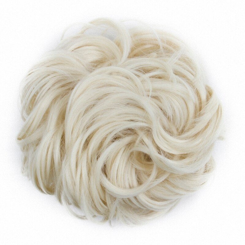 Synthetic Bun Wavy Hair Drawstring Chignon Messy Extensions HairPiece Scrunchie High Temperture Fiber: #613
