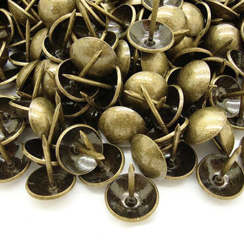 Tachuelas para muebles, tapicería antigua, caja de madera, tachuelas para sofá, chincheta para decoración del hogar, 500 unids/lote