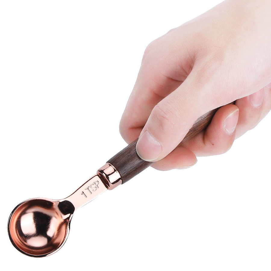Measuring Tools Chemistry Laboratory Tools 4PCS/Set Rose Gold Stainless Steel Measuring Cups Measuring Spoon for Household