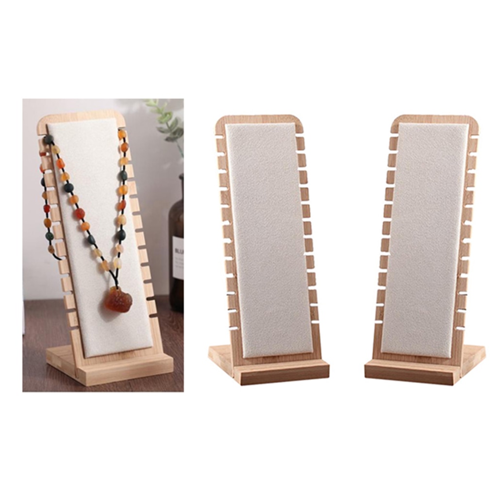 2x Jewelry Display Holder Jewelry Organizer Necklace Storage Holder 27x10cm