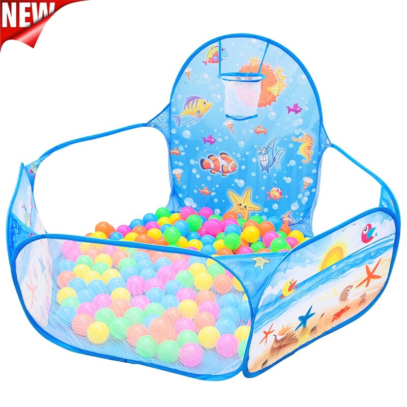 Cartoon Klapp Innen Ozean Ball Pool Layout Zaun Baby Spiel Haus kinder Zelt Farbe Welle Ball Pool Kinder Mädchen room Decor