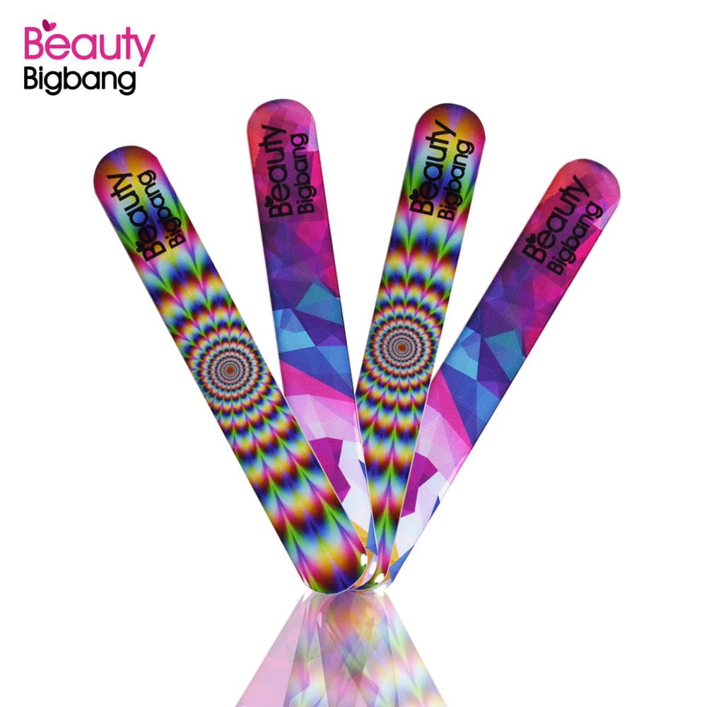 Beautybigbang nano glas neglefil lak renbar gennemsigtig skinnende slibebuffer manicure limas neglekunst værktøj buffer