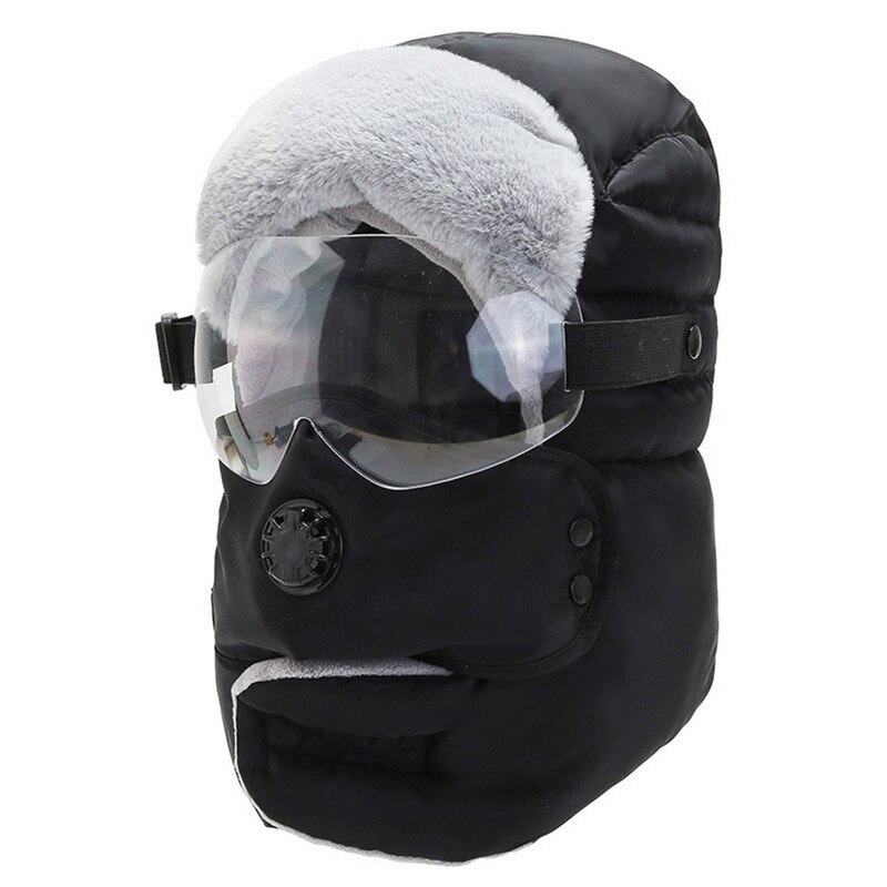 nouvelle casquette chaude hiver hommes originale hiver chapeaux pour femmes enfants imperméable à l'eau avec des lunettes Cool cagoule: 8