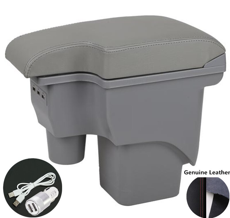 Voor Ford Focus 2 Armsteun Doos Voor Ford Focus 2 Mk2 Auto Armsteun Doos Auto Accessoires Nterior Retrofit Onderdelen Center opbergdoos Usb: Genuine Leather G