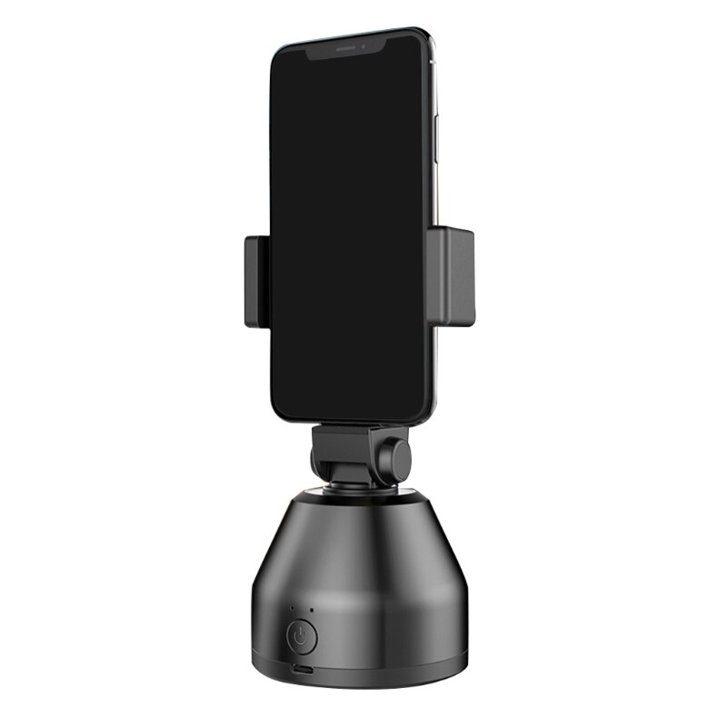 Soporte para teléfono con cámara de seguimiento de cara automática Gimbal 360 para Disparo de Selfie inteligente: Negro