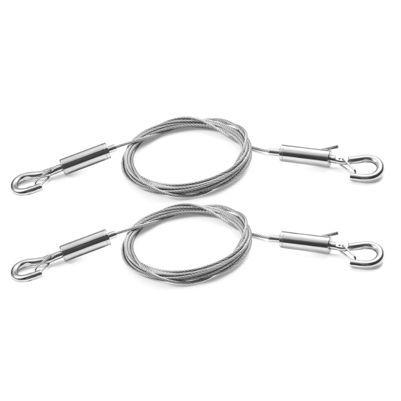 Adjustable Wire Rope Spring Hook Clothesline Picture Hanging Wire Stainless Steel Cable Supports Mirror Frame Set