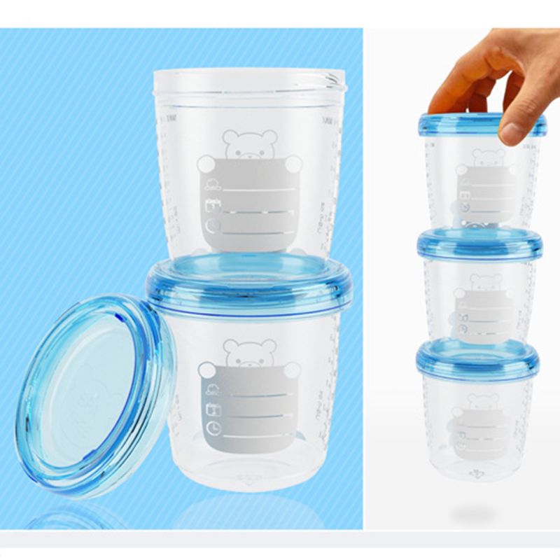 180ml baby modermælk opbevaringsflaske spædbarn nyfødt mad fryser beholder mælkepulver nødder te arrangør
