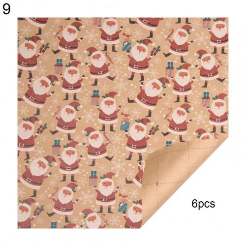6Pcs Lovely Eye-Catching Wrap Tissue Paper Wrapping Paper Kraft Cartoon: 9