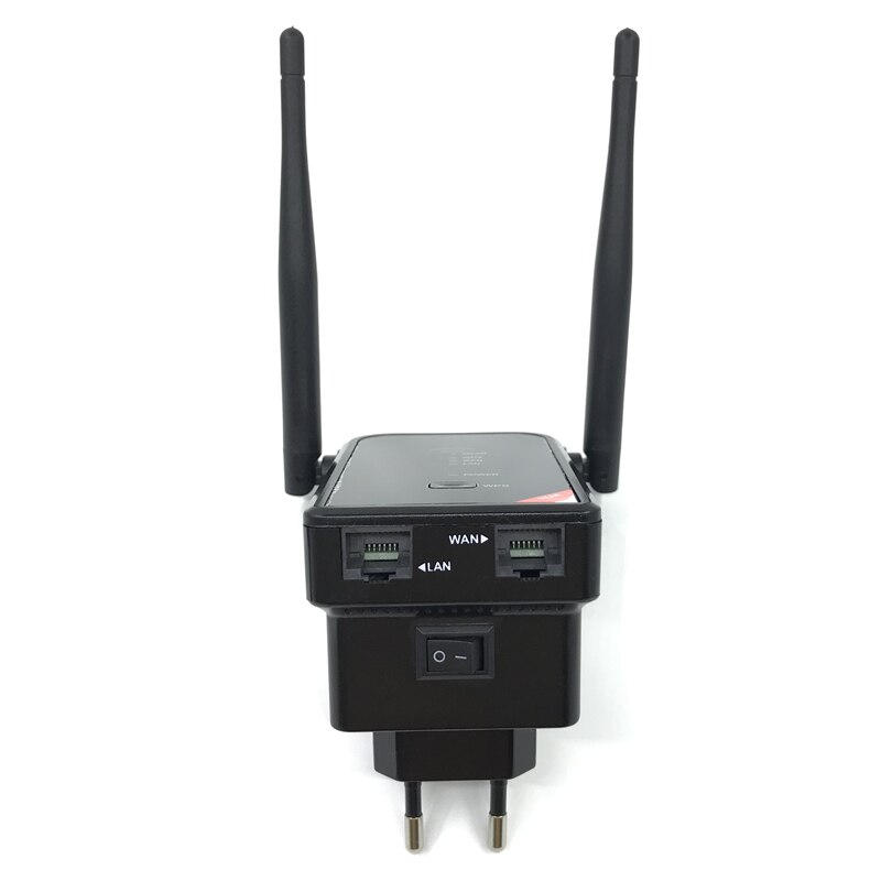 Ripetitore Wifi Senza Fili router2.4G300M estensore AP booster Amplificatore LAN cliente Ponte IEEE802.11b/g/n EU tappo Wi fi roteador: nero EU