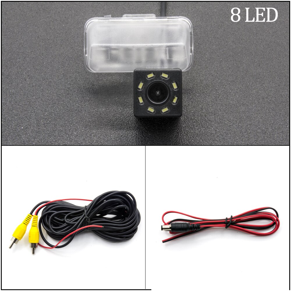 Telecamera posteriore per veicolo per Citroen C3/C3 picasso MK1 2002-2009 Berlingo MK2 2008-2017 tenere sotto controllo di parcheggio retromarcia per auto: 8 LED telecamera