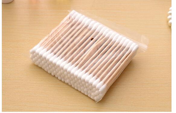 100pcs/Pack Women Beauty Makeup 100% Cotton Swab Cotton Buds Make Up Double-head Wood Sticks Ears Cleaning Cosmetics Health Care