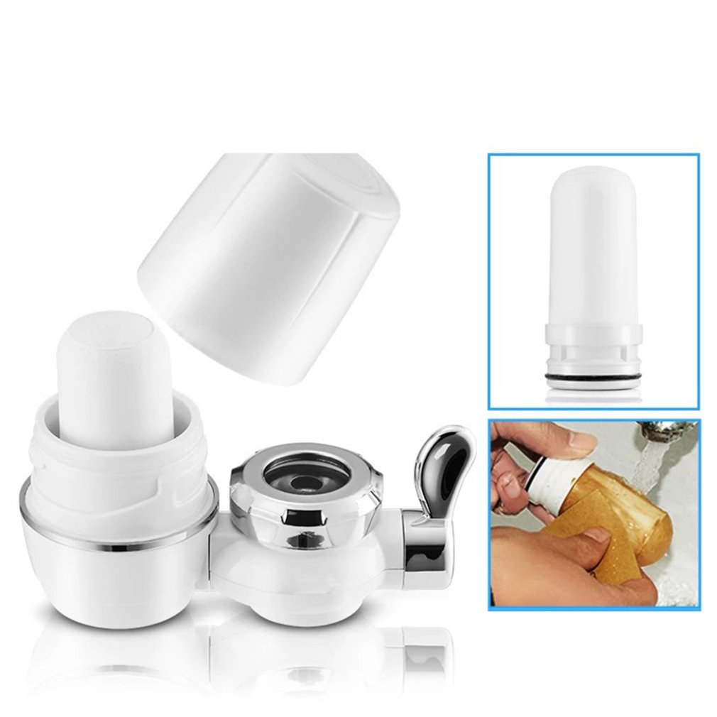 010 Universal Kitchen Water Filter Faucet Healthy Ceramic Cartridge Tap Purifier Cleanable With Switch Home Water Purifier