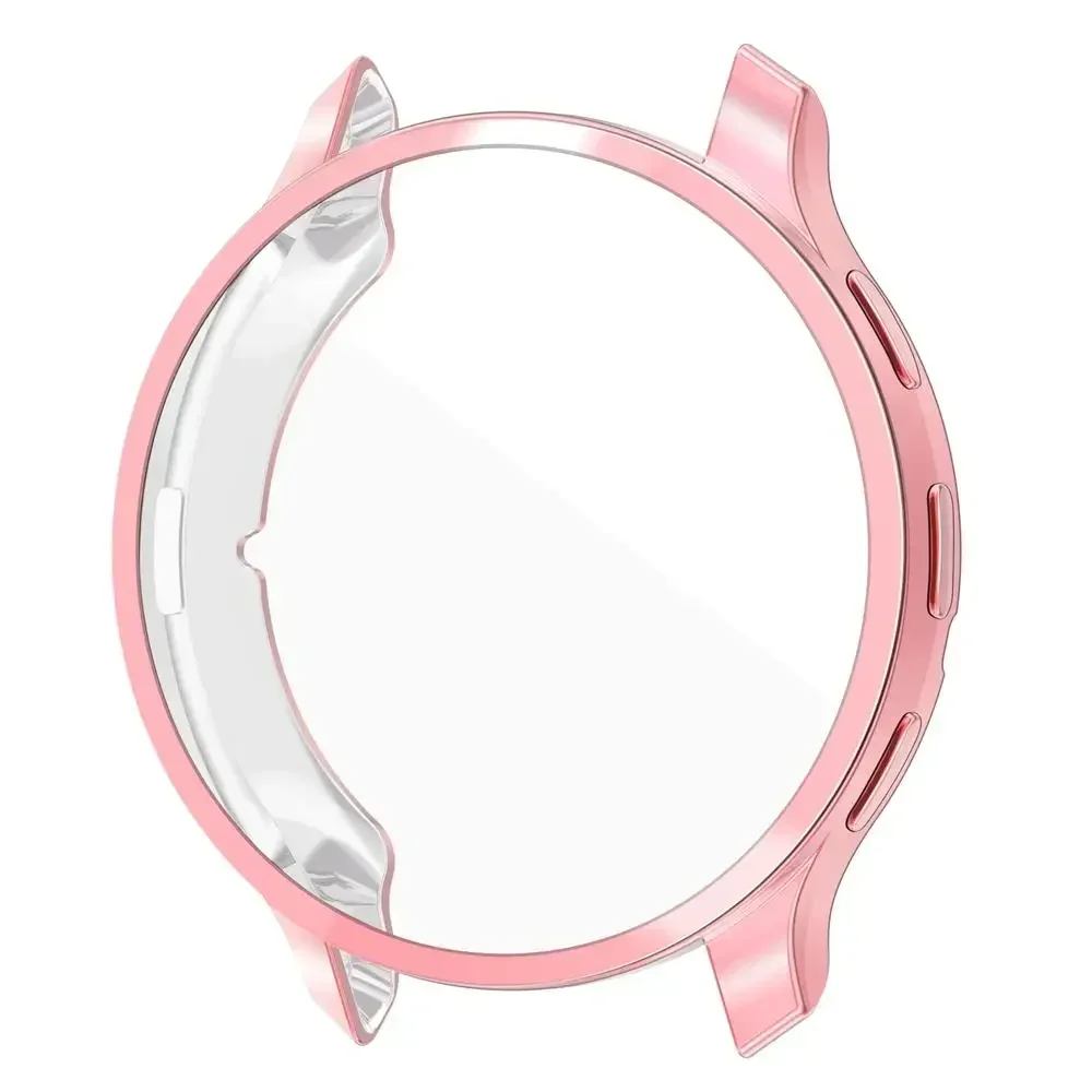 Displayschutzfolie für Garmin Venu 3/3S, weiche TPU-Abdeckung, kratzfest, Rundum-Stoßstange, Smartwatch-Schutzhülle: 18mm / Rosa