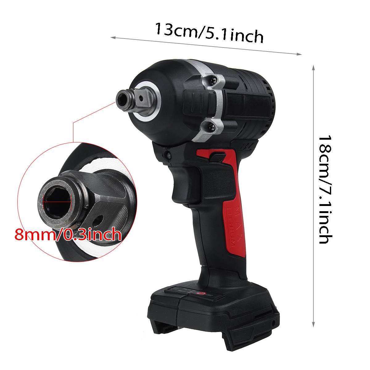 520N.m Torque Brushless Electric Impact Wrench Rechargeable Cordless 2 Socket Wrench Power Tool For 18V Makita Battery