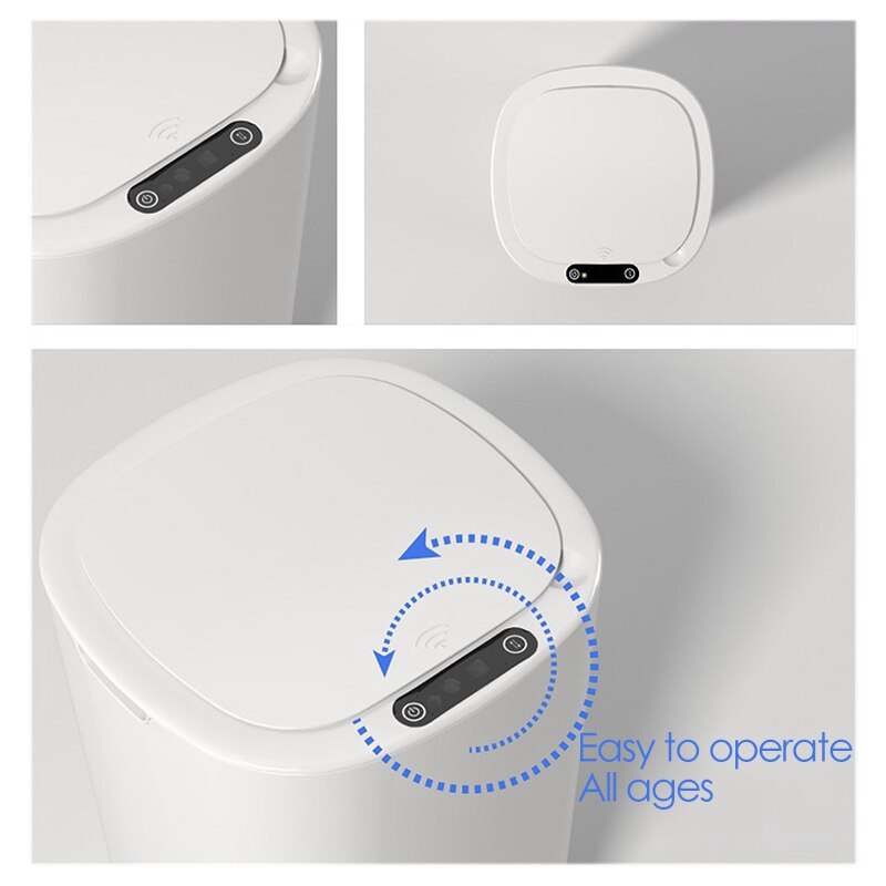 Automatic Touchless Trash Smart Trash Can Electric Trash Can Car Trash Can Trash Can for Bathroom Kitchen Smart Sensor