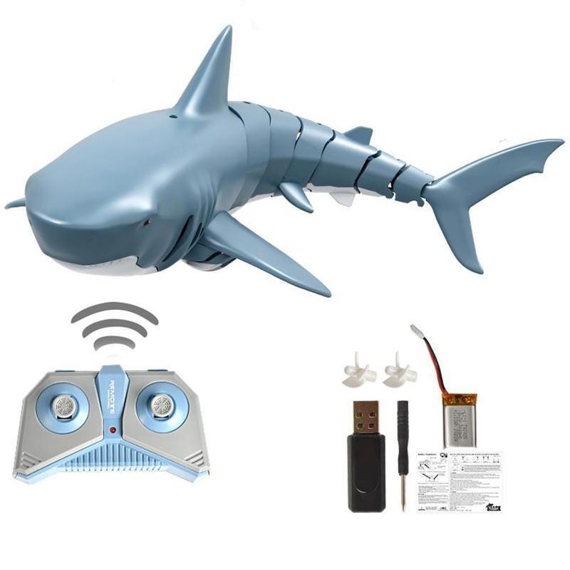 2.4G requin RC bateaux Simulation télécommande requin jouet jouet bateau pour natation salle de bain piscine W3K0: Default Title