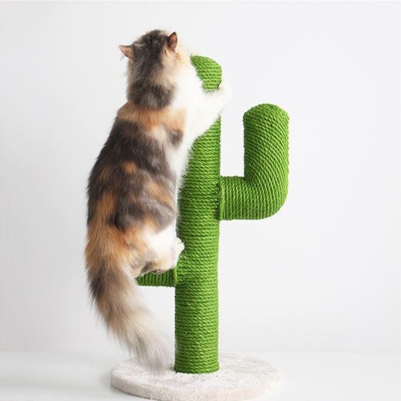 Kaktusformet kat klatring træ legetøj ridse dyr sjovt ridse post træ aktivitet beskytte møbler kæledyr hus