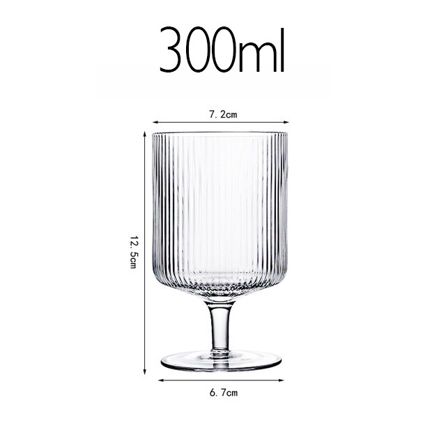 restaurant striper cocktail vin glass kopp beger iskrem yoghurt beger pudding dessert tallerken høy bolle kake matbit beholder: Klar 300ml