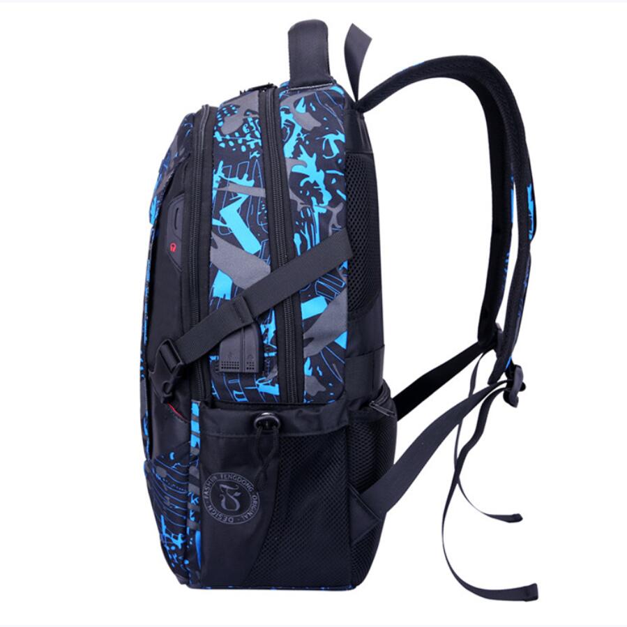 OKKID hohe schule taschen für jungen wasserdichte große schule Rucksack männer reisen Rucksack mit gepäck gürtel Schüler schoole taschen