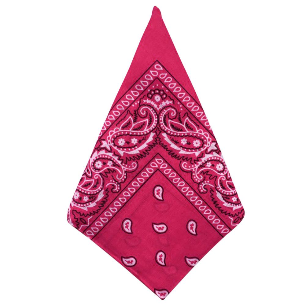 Vrouwen Haaraccessoires Linnen Bandana Sjaal Vierkante Vrouwelijke Bandana Hoofddeksels Rock Cool Meisjes Multi Hoofdbanden: Rose Red