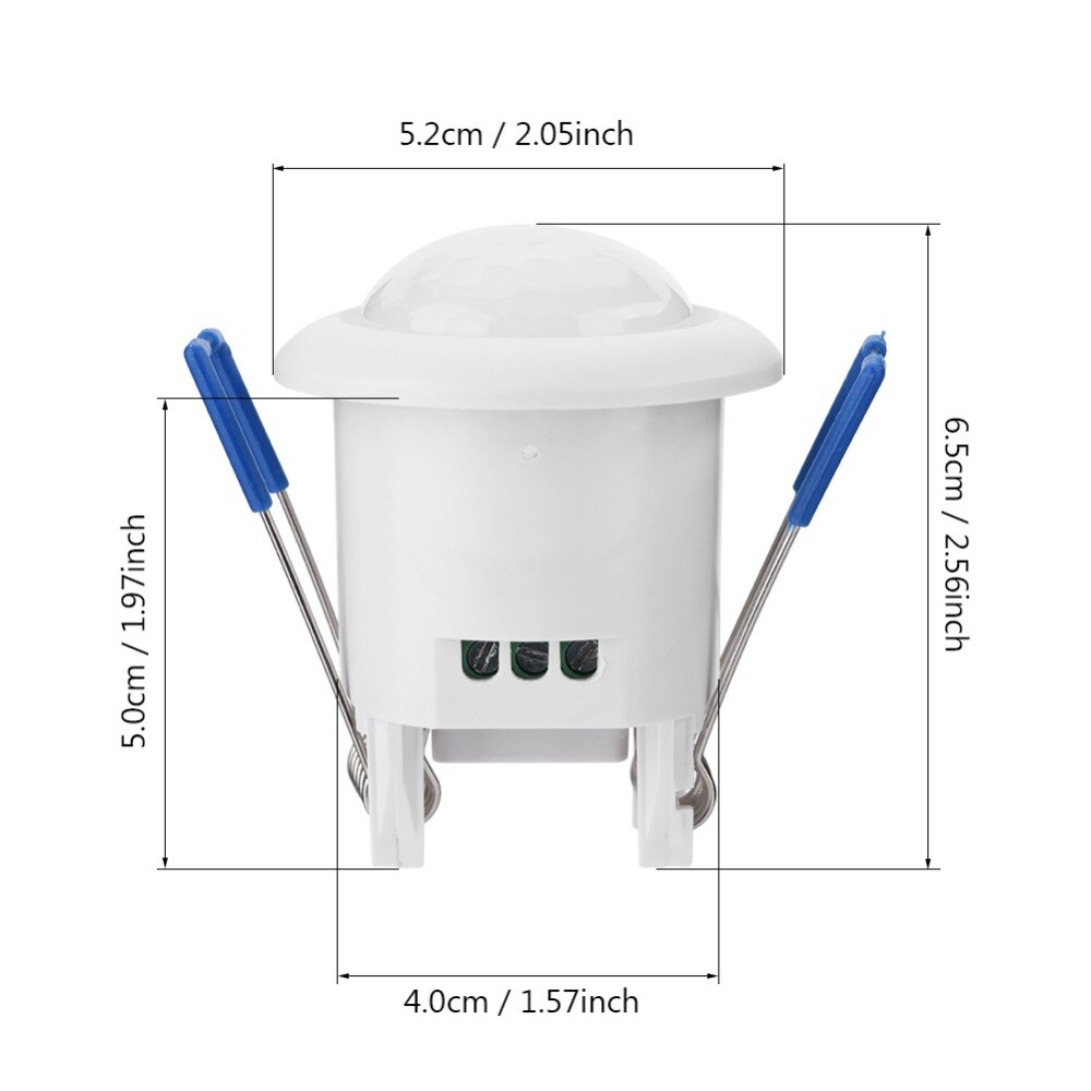 Mini Infrared Motion Sensor Switch 360 Degree PIR Detection Recessed Ceiling Occupancy Motion Sensor Detector Lamp Light Switch