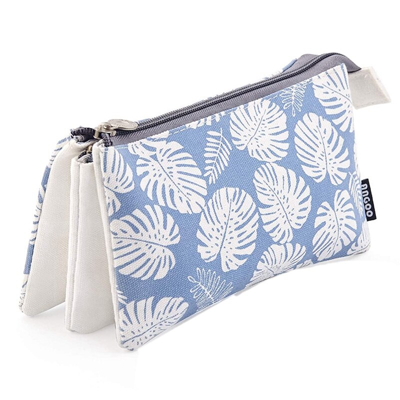 ANGOO Big Capacity Pencil Case Office School 3 Layers Pencil Bag Zipper Stationery Pouch Multifunctional Organizer: Default Title