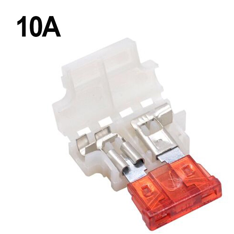 10Sets Auto Standaard Midden Zekeringhouder + Auto Boot Truck Atc/Ato Blade Fuse 3A 5A 10A 15A 20A 25A 30A 35A 40A: 10A