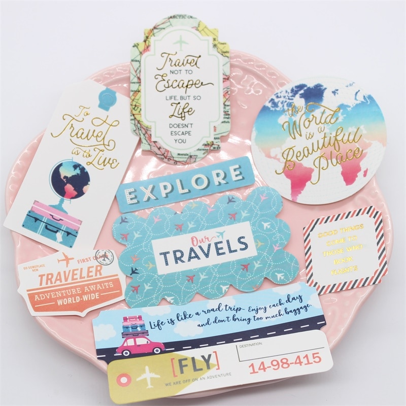 KSCRAFT 32 sztuk bądźmy podróżnikami papierowe naklejki dla scrapbookingu szczęśliwy planista/DIY rzemiosło/ozdoby robić robienia kartek