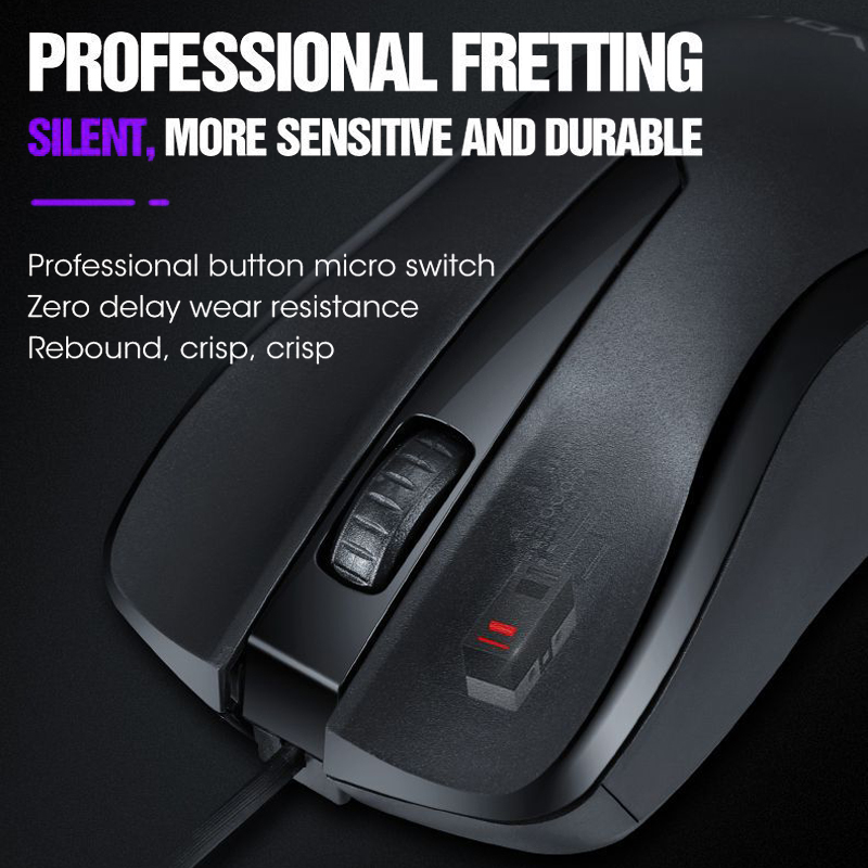 V12 Wired Computer Mouse 1000DPI Classic USB Home Office Ergonomic Mice Silent Click For PC Computer Laptop Desktop Notebook