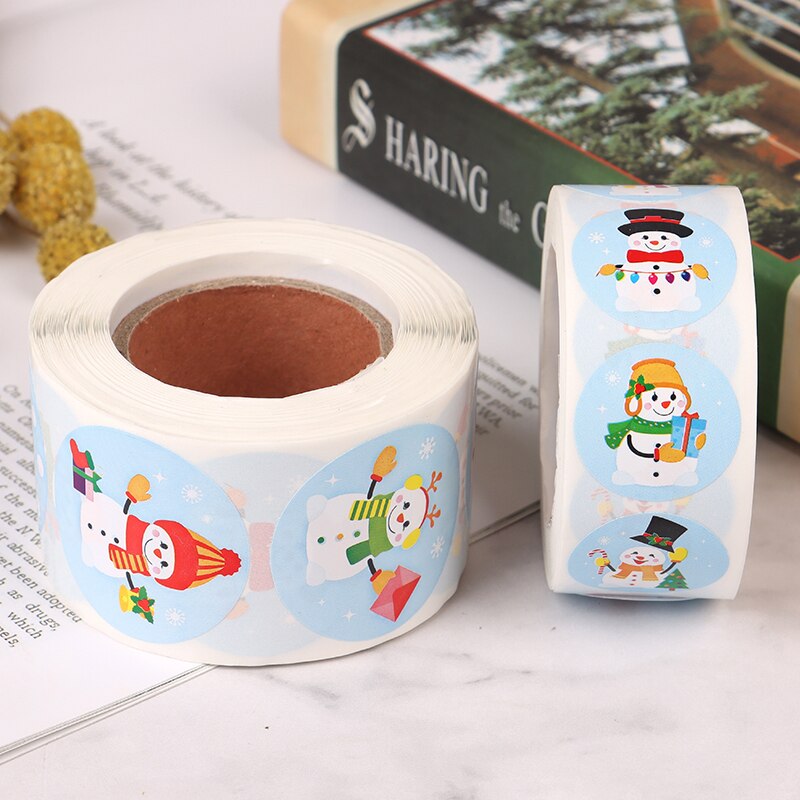 500Pcs Christmas Thank You Stickers Envelope Cards Seal Label Scrapbooking kitchen label stickers for jar