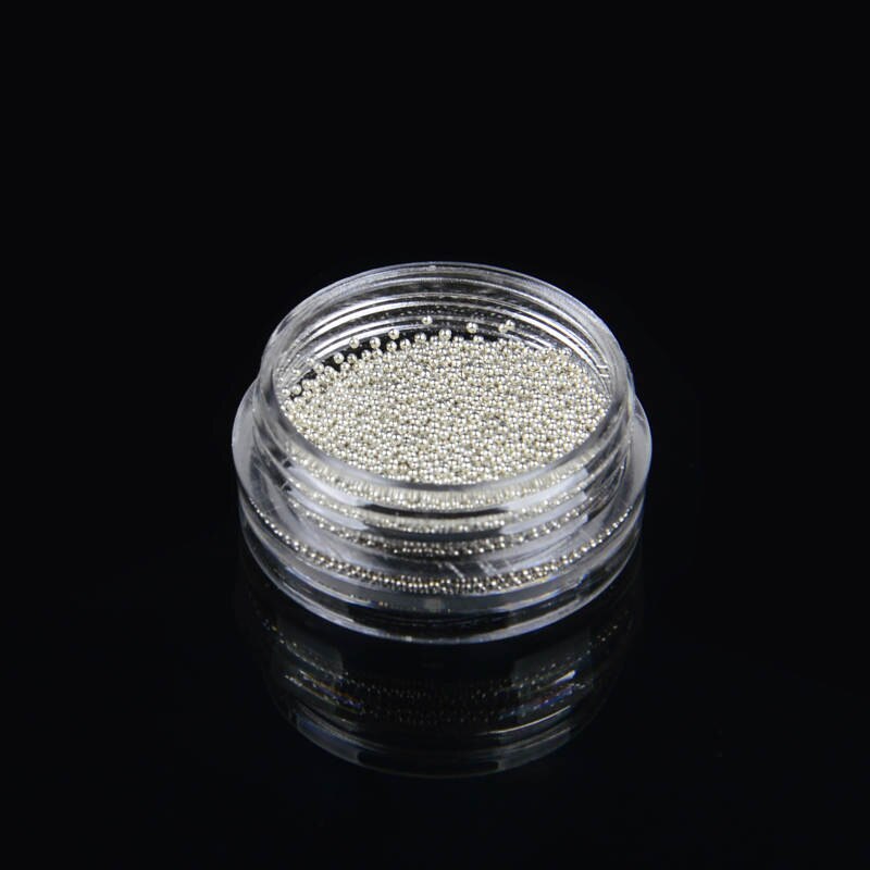 1 bouteille or argent en option Mini Caviar perles Gel vernis ongles Art conseils perle balle Pro manucure pédicure bricolage 3D décoration: Silver