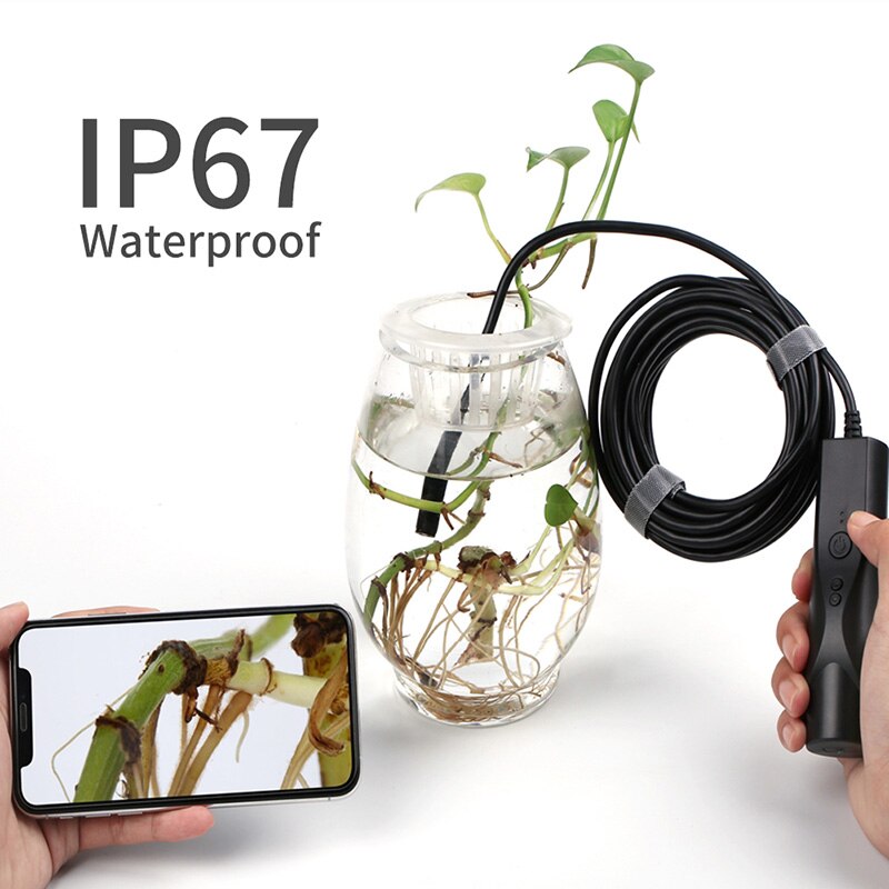 4,9mm/ 8mm Dual Endoskop Kamera 2,0 MP Drahtlose Schlange Kamera Kanalisation Kamera Mit 6 LED-leuchten für Android IOS Samsung Iphone