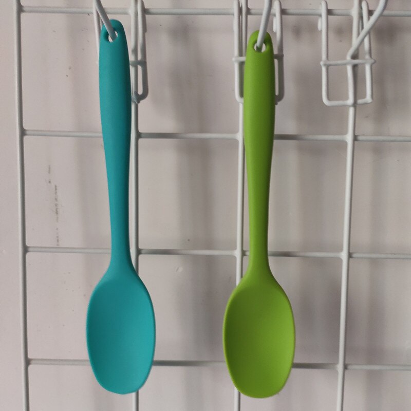 Cuchara mezcladora de silicona para mantequilla y pastel, utensilios de cocina, vajilla, cucharas de sopa, herramientas de cocina XB 002, 1 unidad