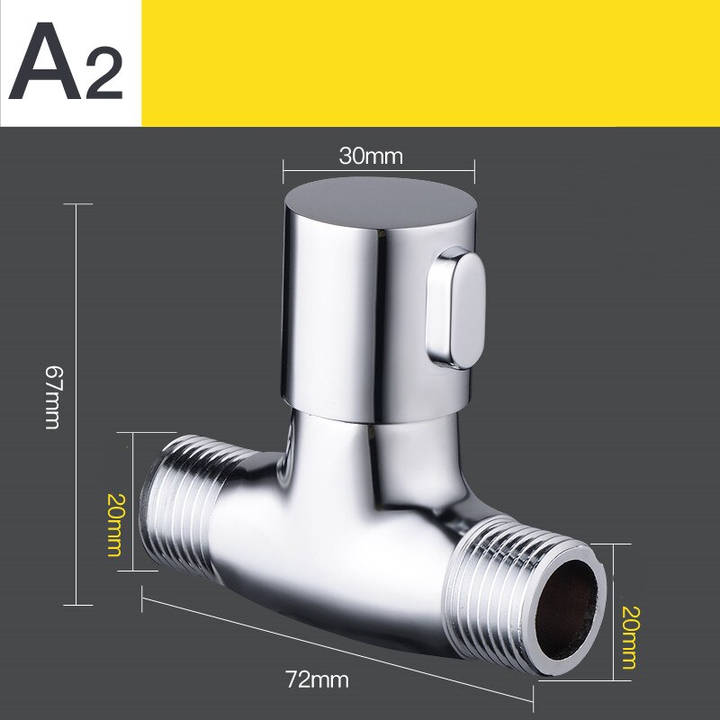 Solid Copper Thickening Water Stop Valve Water Heater Kitchen Washing Machine Toilet Water Heater Angle Valve Switch: B