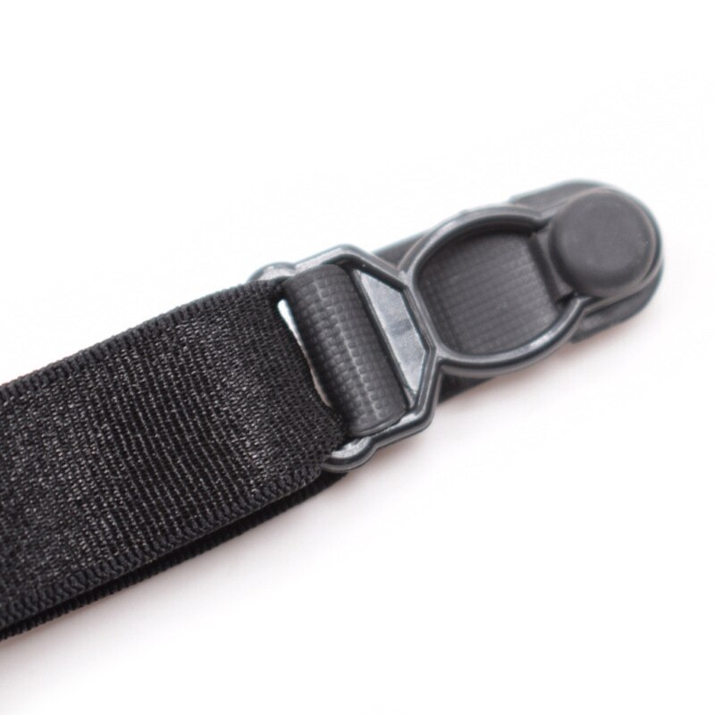 2 stk nylon elastiske ben seler plast låseklemmer skjorte holder stropper sort