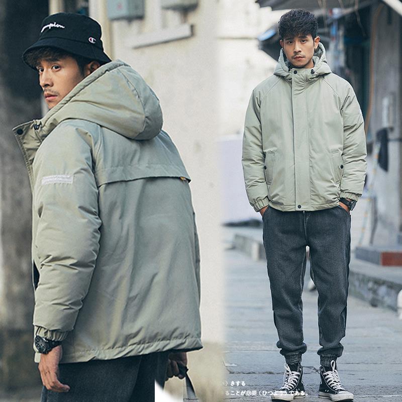 men's Japanese men's cotton jacket casual loose down cotton thick trend edgy bread clothing cotton wool