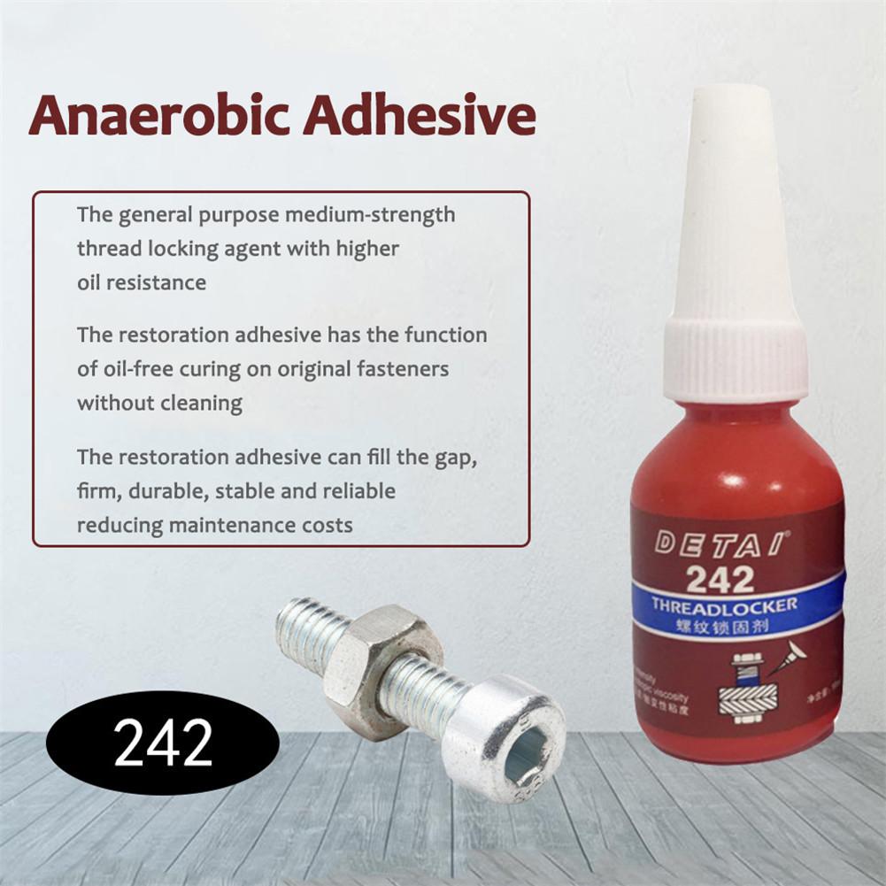 242 anaerob klæbemiddel 10ml anti-tryk tråd tætningsskrue lim anti-korrosions gevind låsemiddel
