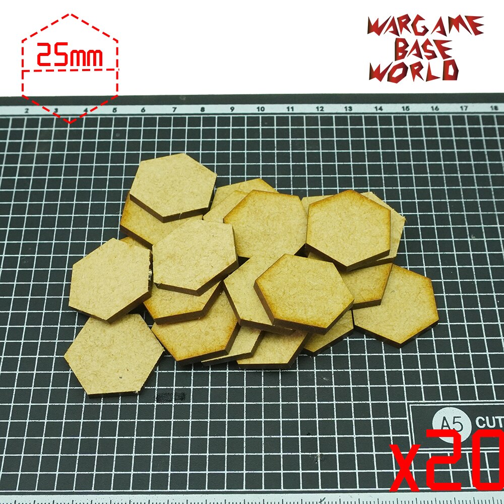 Incircle Excircle Hexagon Bases-Mdf Bases: 25mm Inscribed