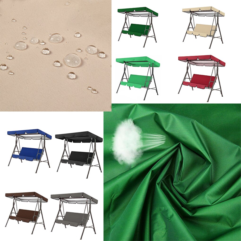 190x132*15CM Swing Canopy Cover Swing Chair Cover Outdoor Garden Patio Swing Chair Seat and Top Cover Sunshade Canopy