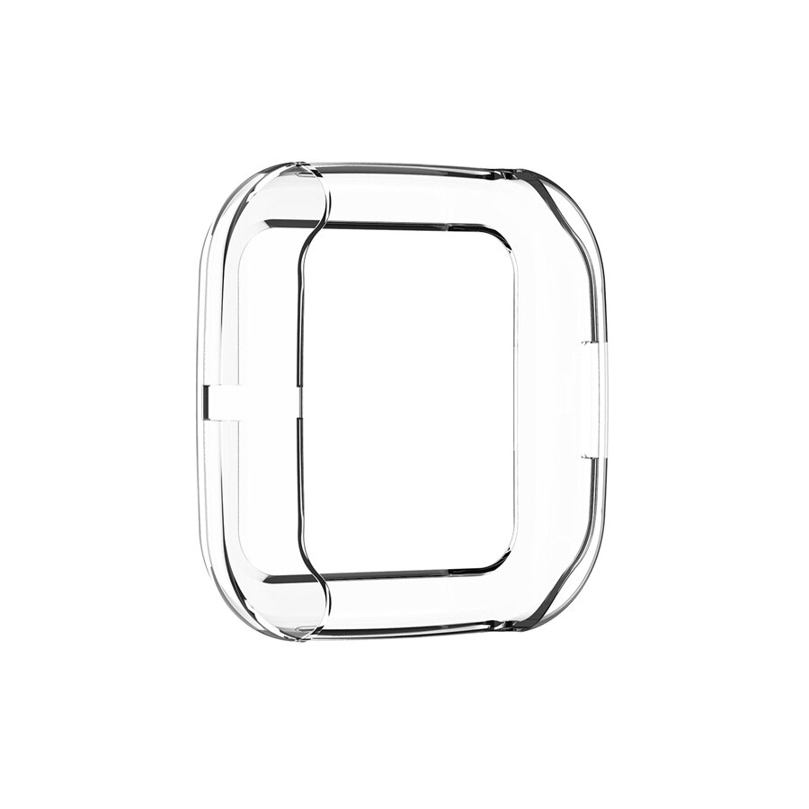 FIFATA Protective Shell For Fitbit Versa 2 Case Smart Watch Screen Protector TPU Cover For Versa2 Protection Frame Accessories: Transparent 2