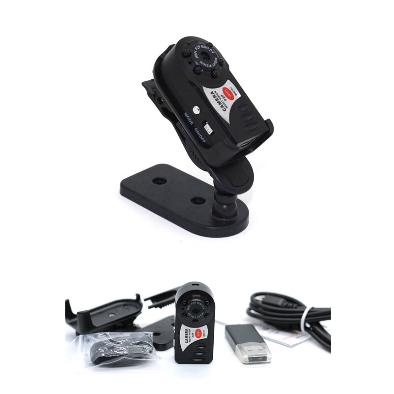Q7 IP Mini Camera Draadloze WiFi Cam IR Nachtzicht Afstandsbediening Video Recorder Opname Ondersteuning iPhone Android APP Controle